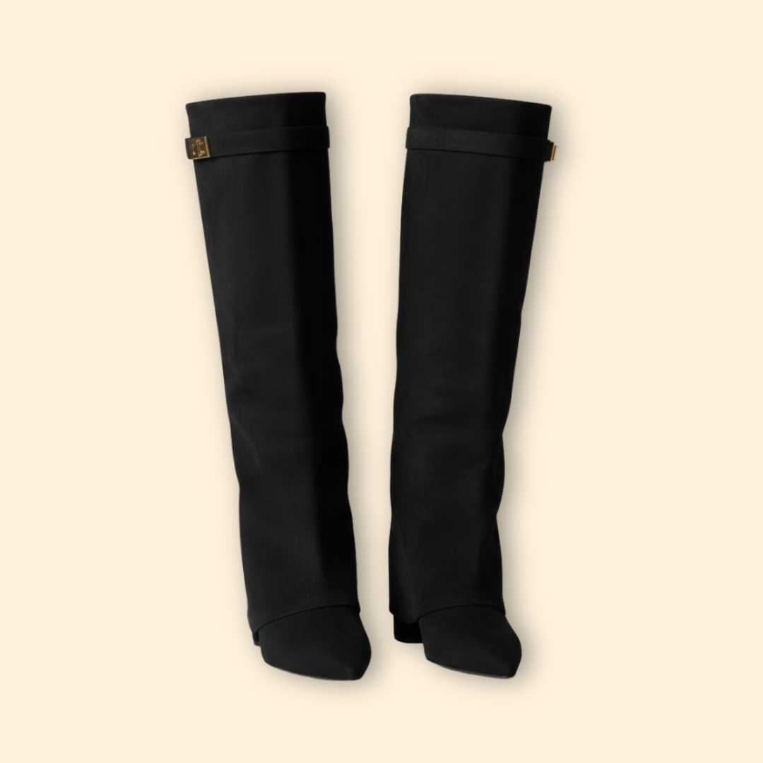 Women's Knee-High Boots with Buckle