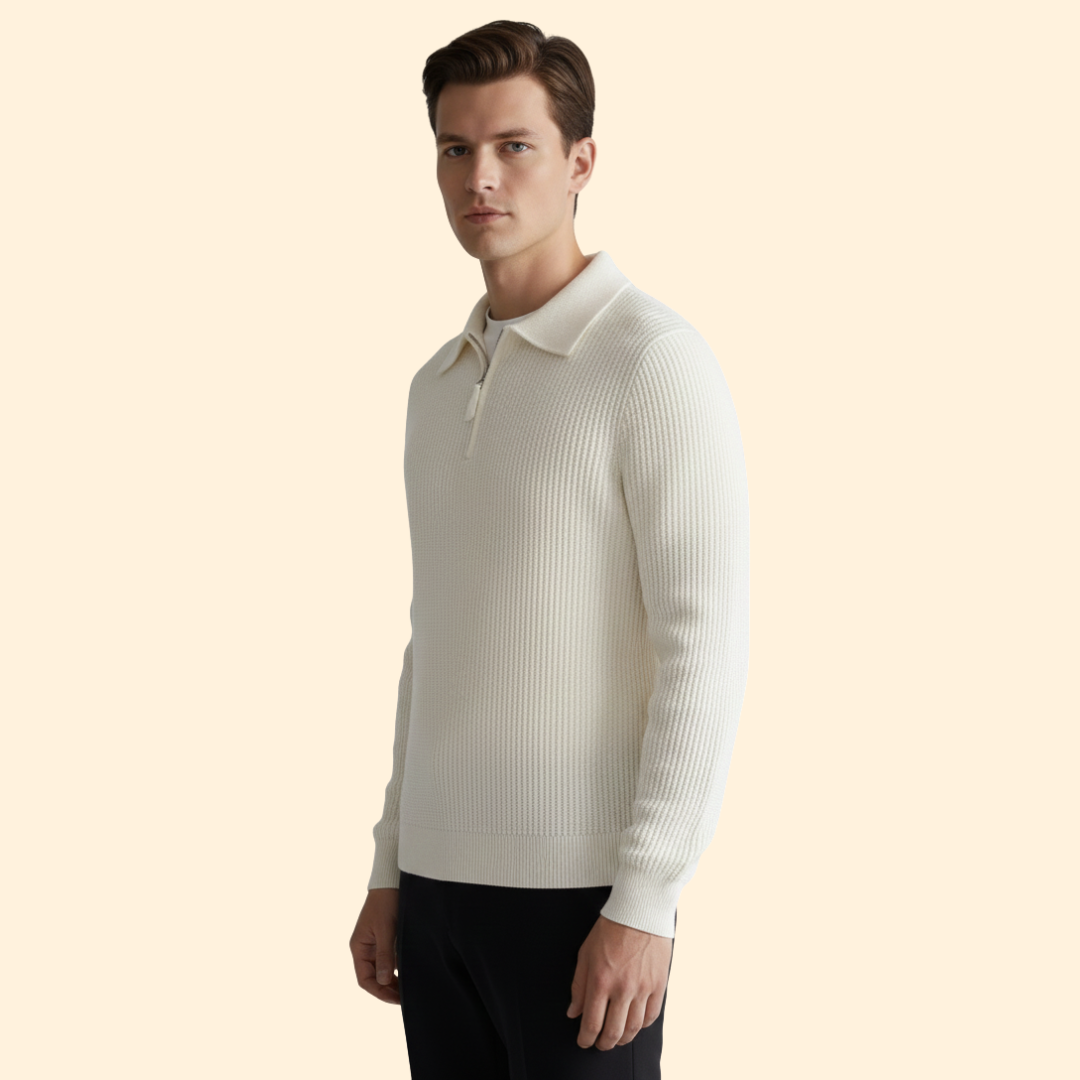 Men's Modern Fit Zipped Jumper