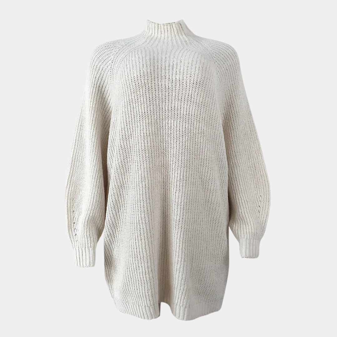 Women's Oversized Chunky-Knit Jumper with Ribbed Cuffs