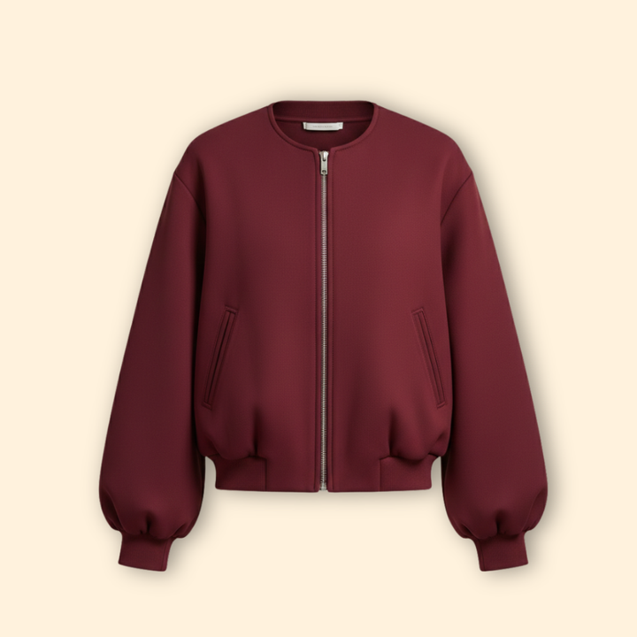 Women’s Balloon Sleeve Bomber Jacket