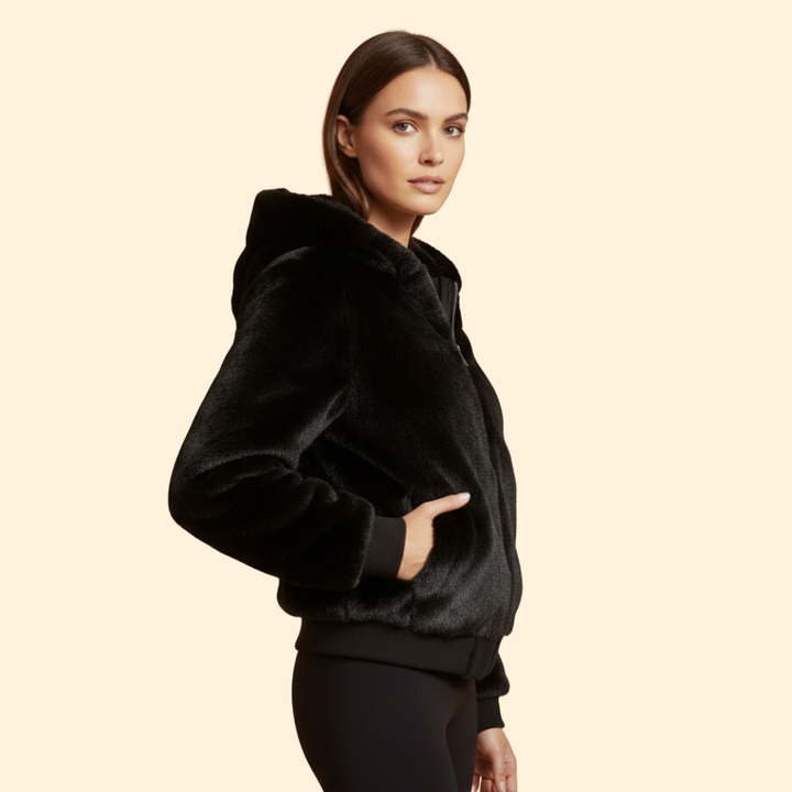 Women’s Faux Fur Bomber Jacket