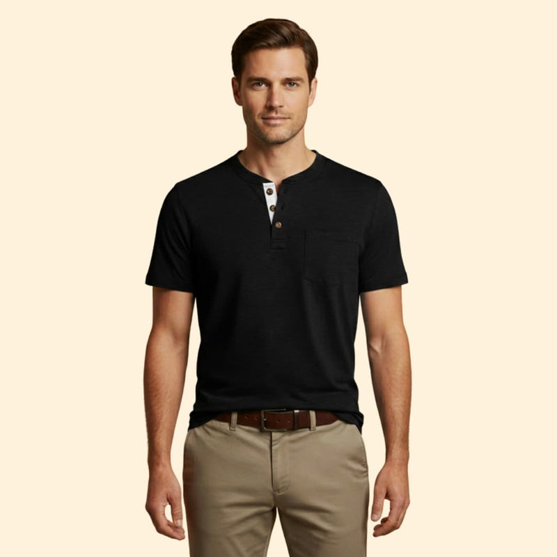 Men’s Button Henley Tee