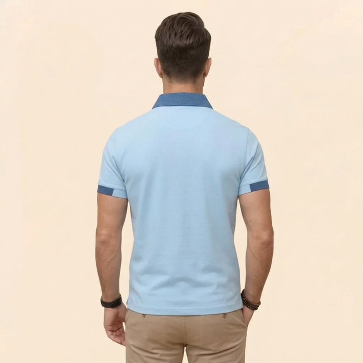 Men's Color-Block Polo Shirt