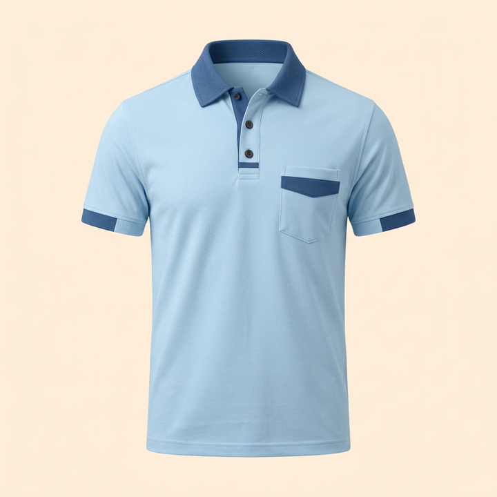 Men's Color-Block Polo Shirt
