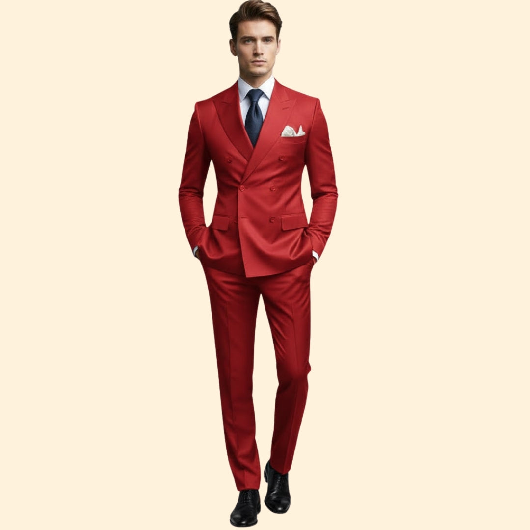 Men’s Double-Breasted Lapel Suit