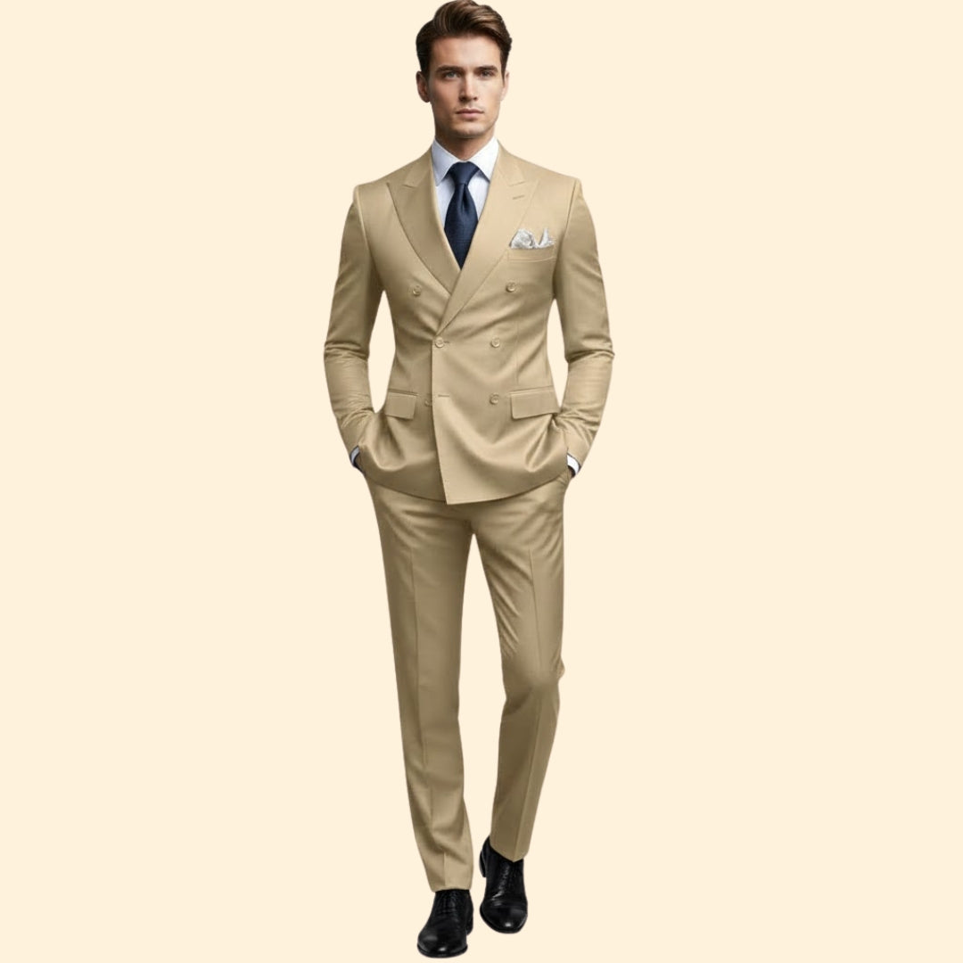 Men’s Double-Breasted Lapel Suit