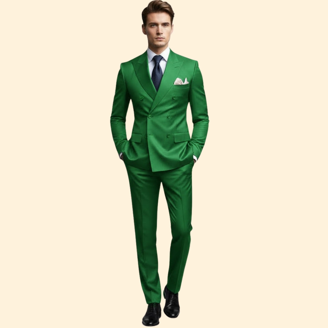 Men’s Double-Breasted Lapel Suit