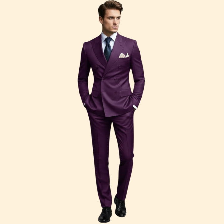 Men’s Double-Breasted Lapel Suit