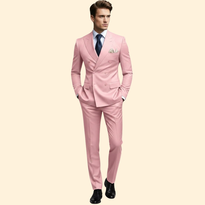Men’s Double-Breasted Lapel Suit
