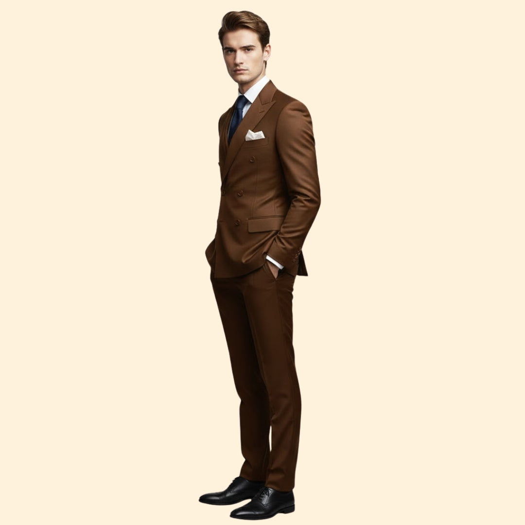 Men’s Double-Breasted Lapel Suit