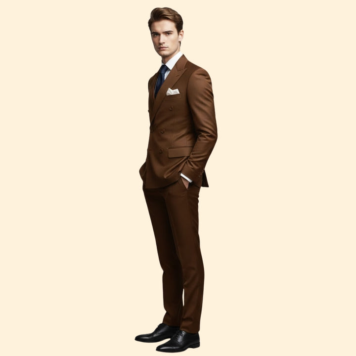 Men’s Double-Breasted Lapel Suit