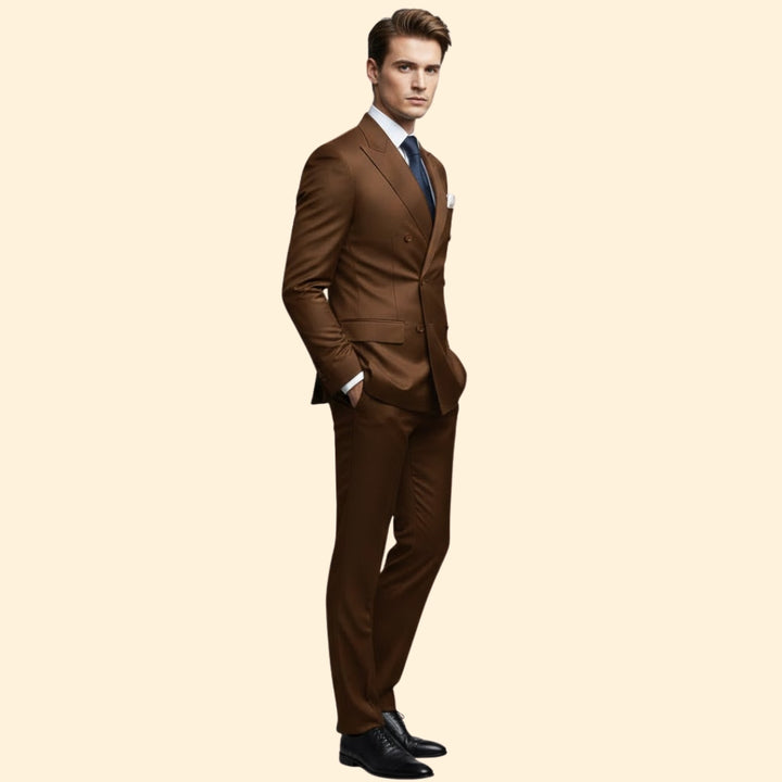 Men’s Double-Breasted Lapel Suit