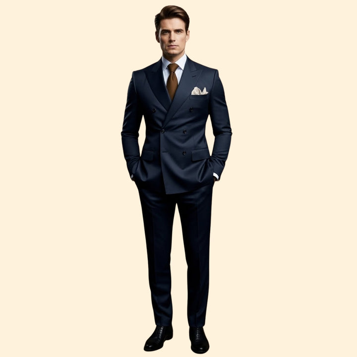 Men’s Double-Breasted Lapel Suit