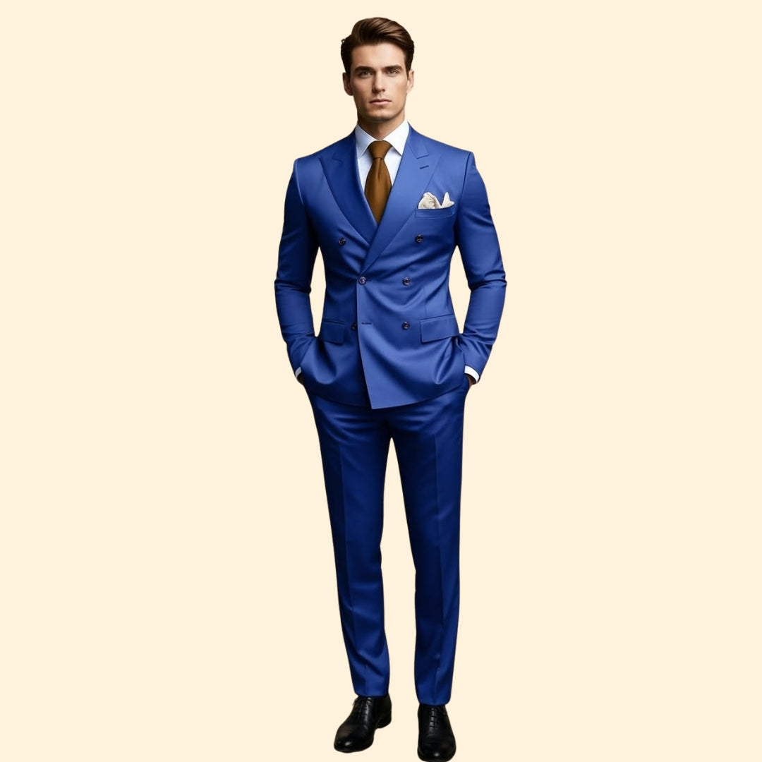 Men’s Double-Breasted Lapel Suit