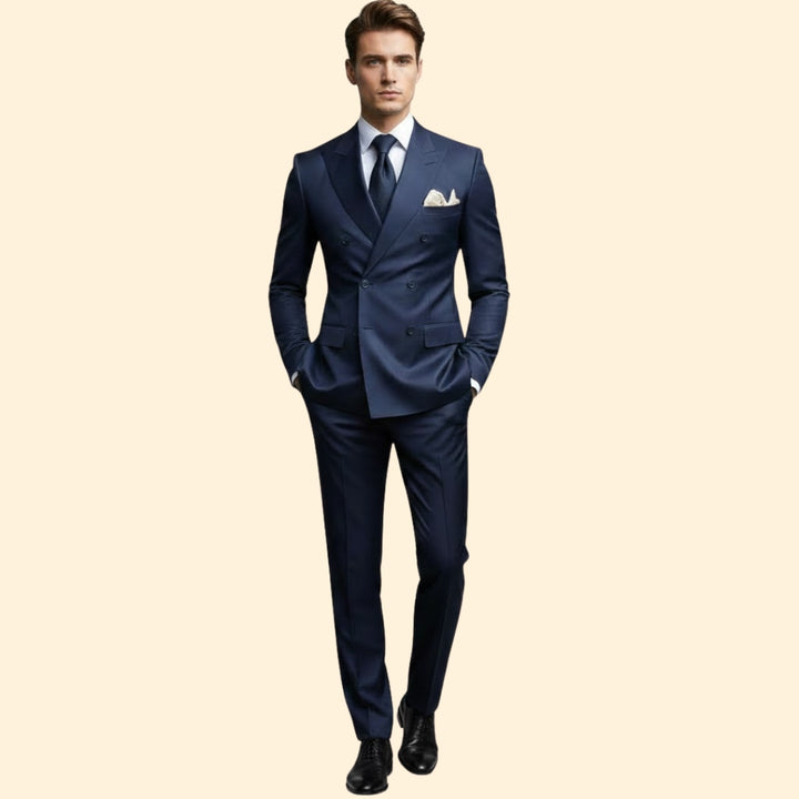 Men’s Double-Breasted Lapel Suit