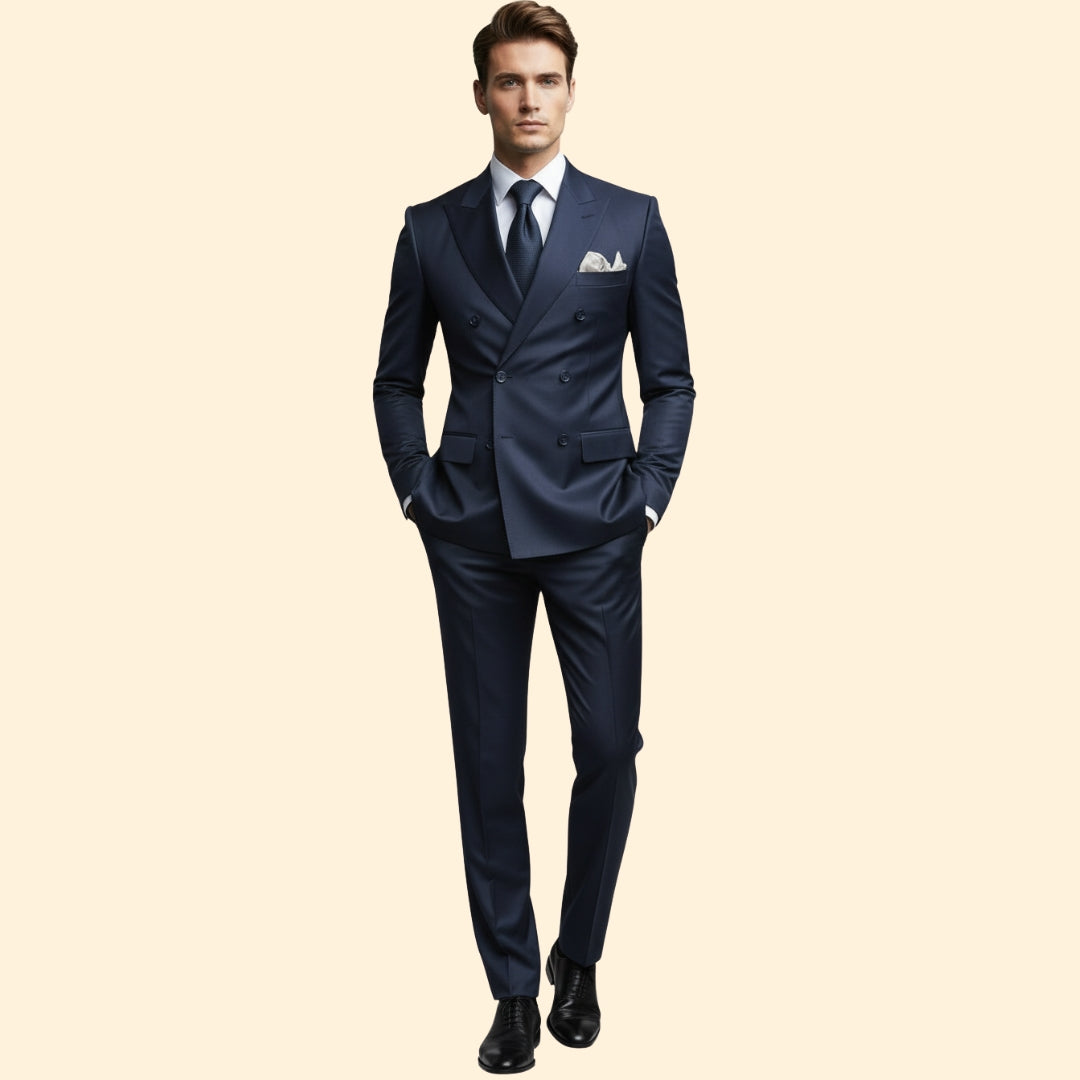 Men’s Double-Breasted Lapel Suit