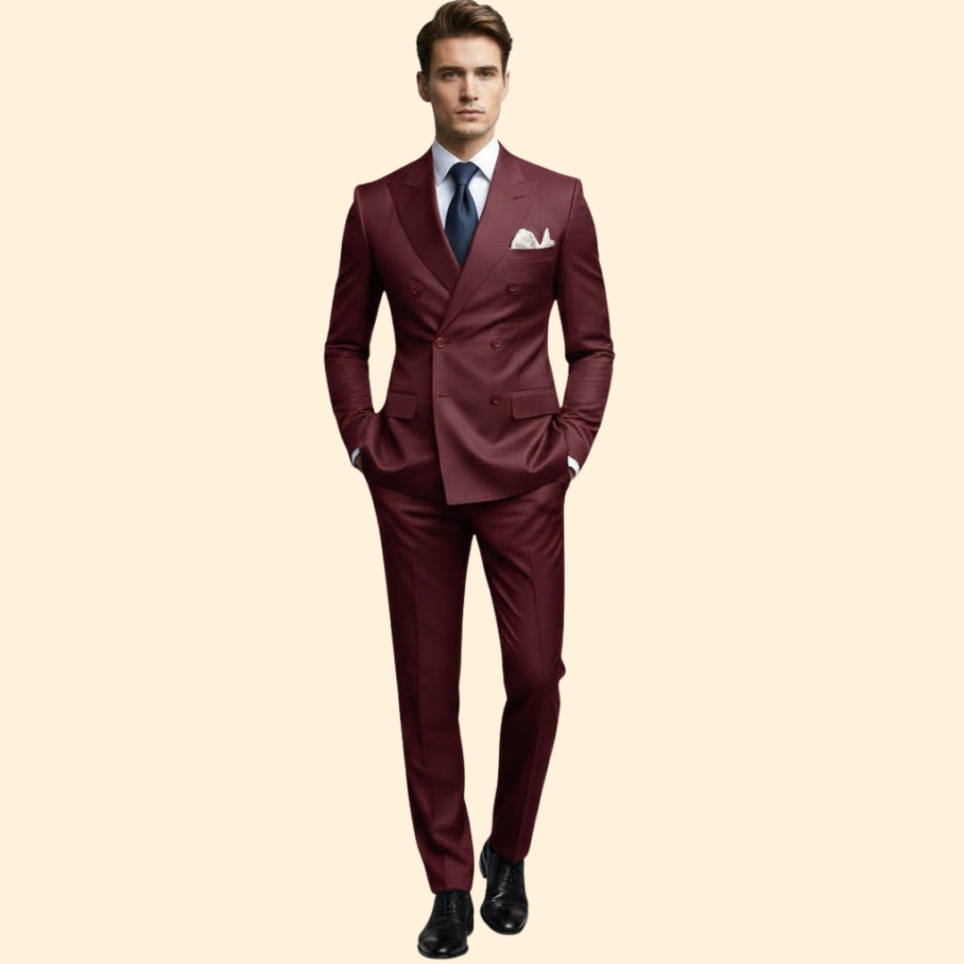 Men’s Double-Breasted Lapel Suit