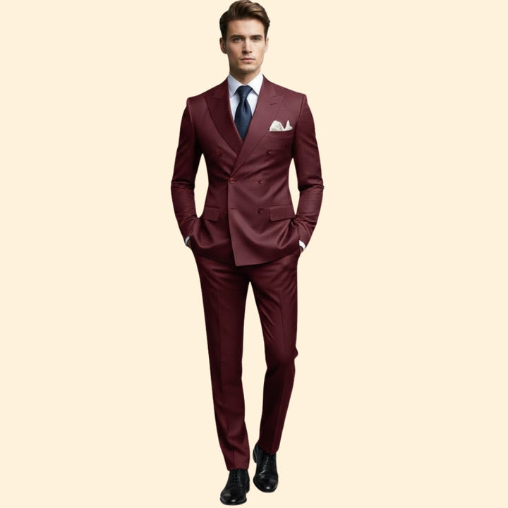 Men’s Double-Breasted Lapel Suit