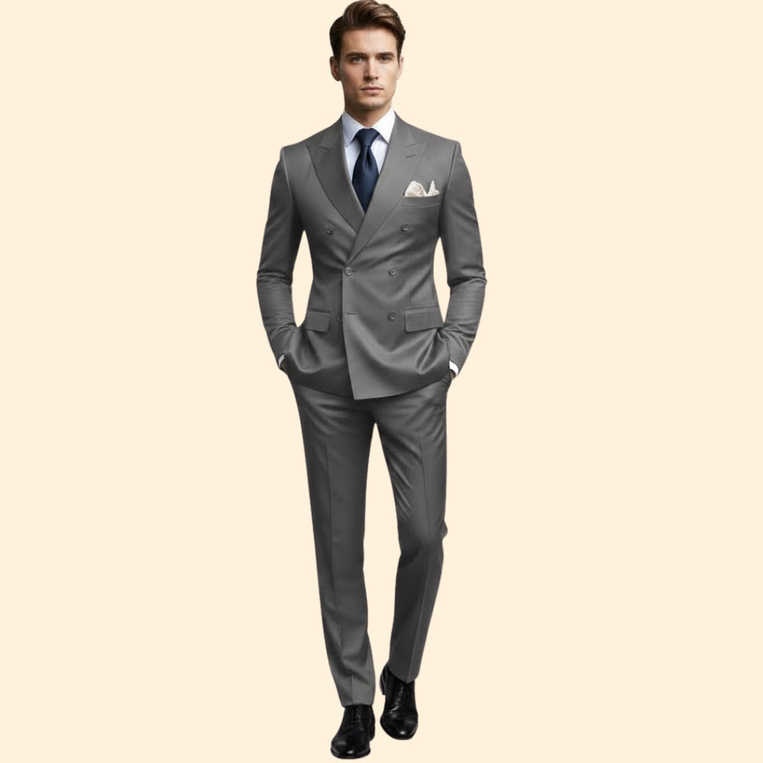 Men’s Double-Breasted Lapel Suit