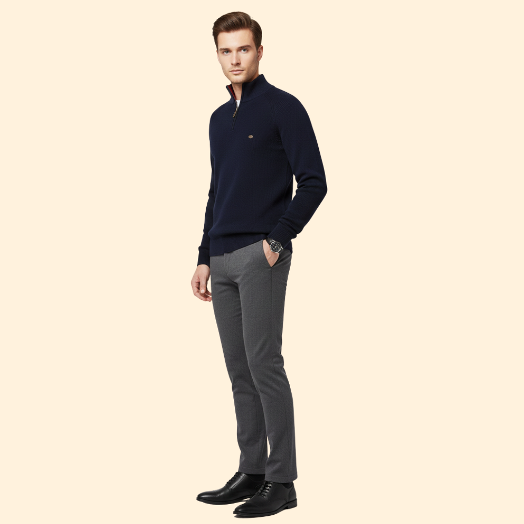 Men’s Half-Zip Knit Jumper