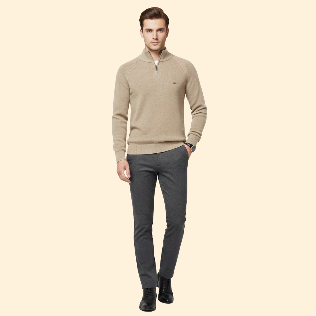 Men’s Half-Zip Knit Jumper