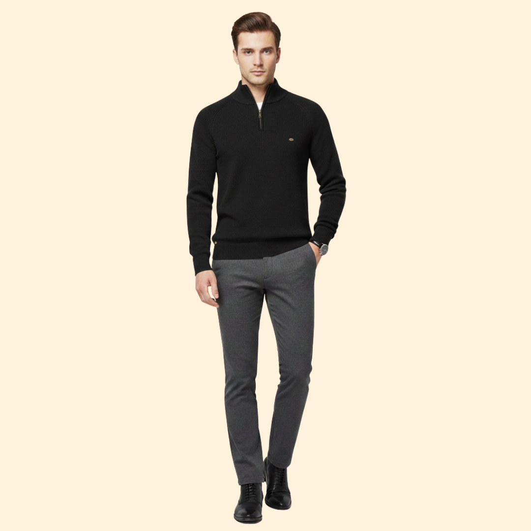 Men’s Half-Zip Knit Jumper