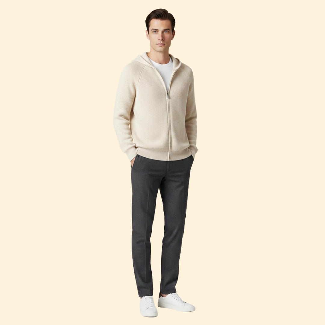 Men's Knit Hooded Jumper