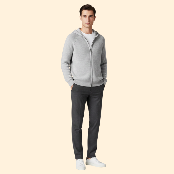 Men's Knit Hooded Jumper
