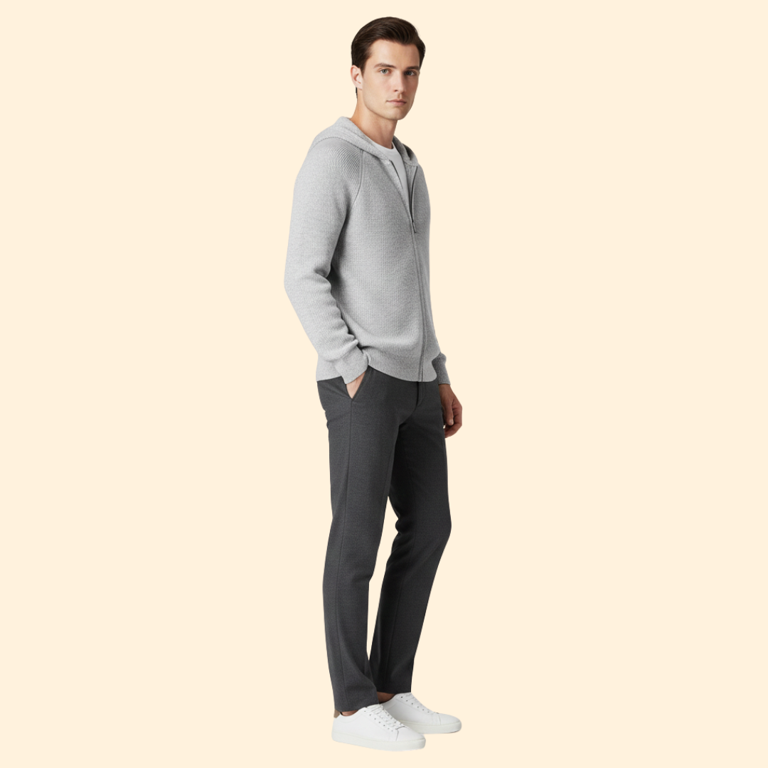 Men's Knit Hooded Jumper