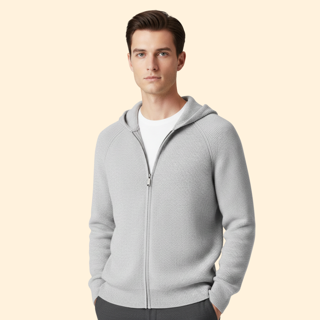 Men's Knit Hooded Jumper
