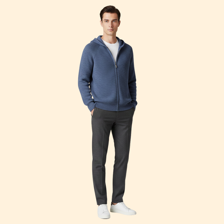 Men's Knit Hooded Jumper