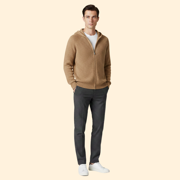 Men's Knit Hooded Jumper