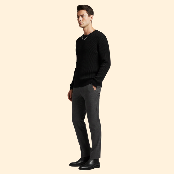 Men's Ribbed Knit Jumper