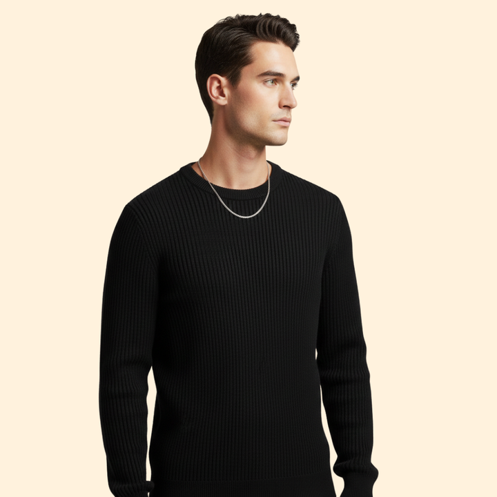 Men's Ribbed Knit Jumper