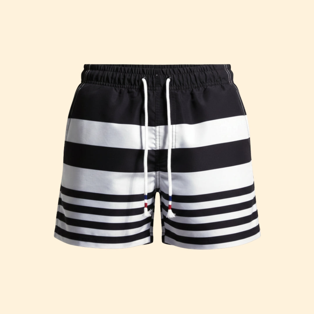 Men's Striped Swim Trunks