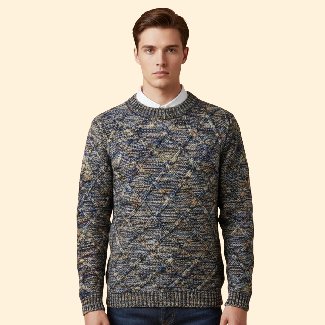 Men’s Textured Knit Jumper