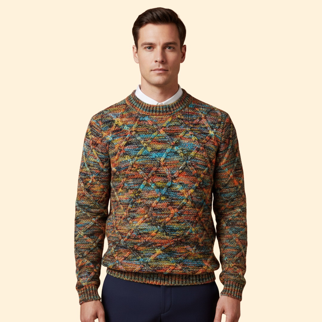 Men’s Textured Knit Jumper