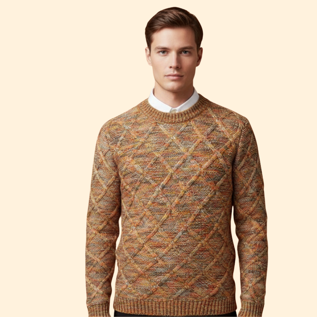 Men’s Textured Knit Jumper