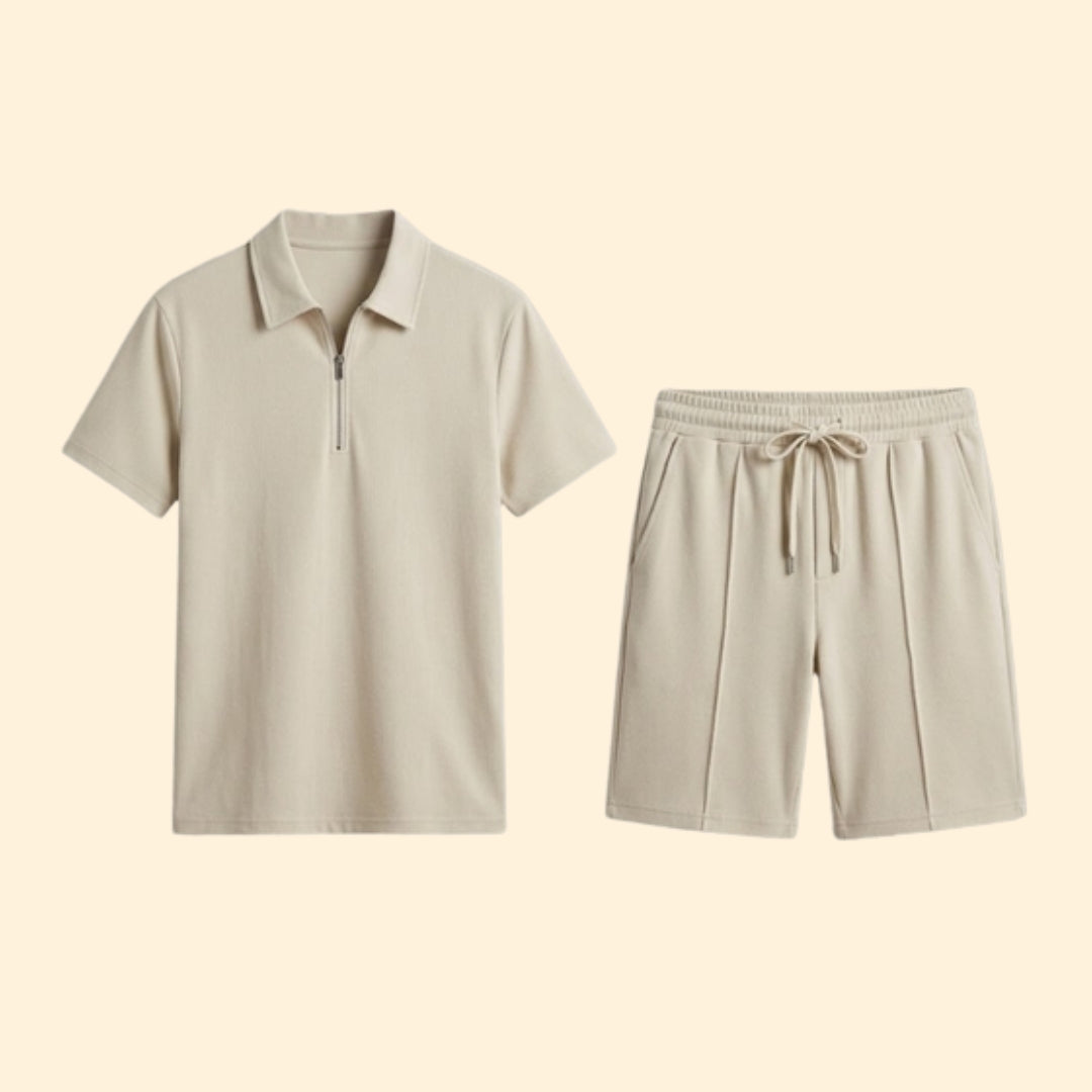 Men's Zip Shirt & Shorts