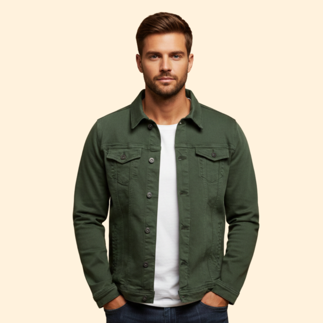 Men’s Denim Bomber Jacket