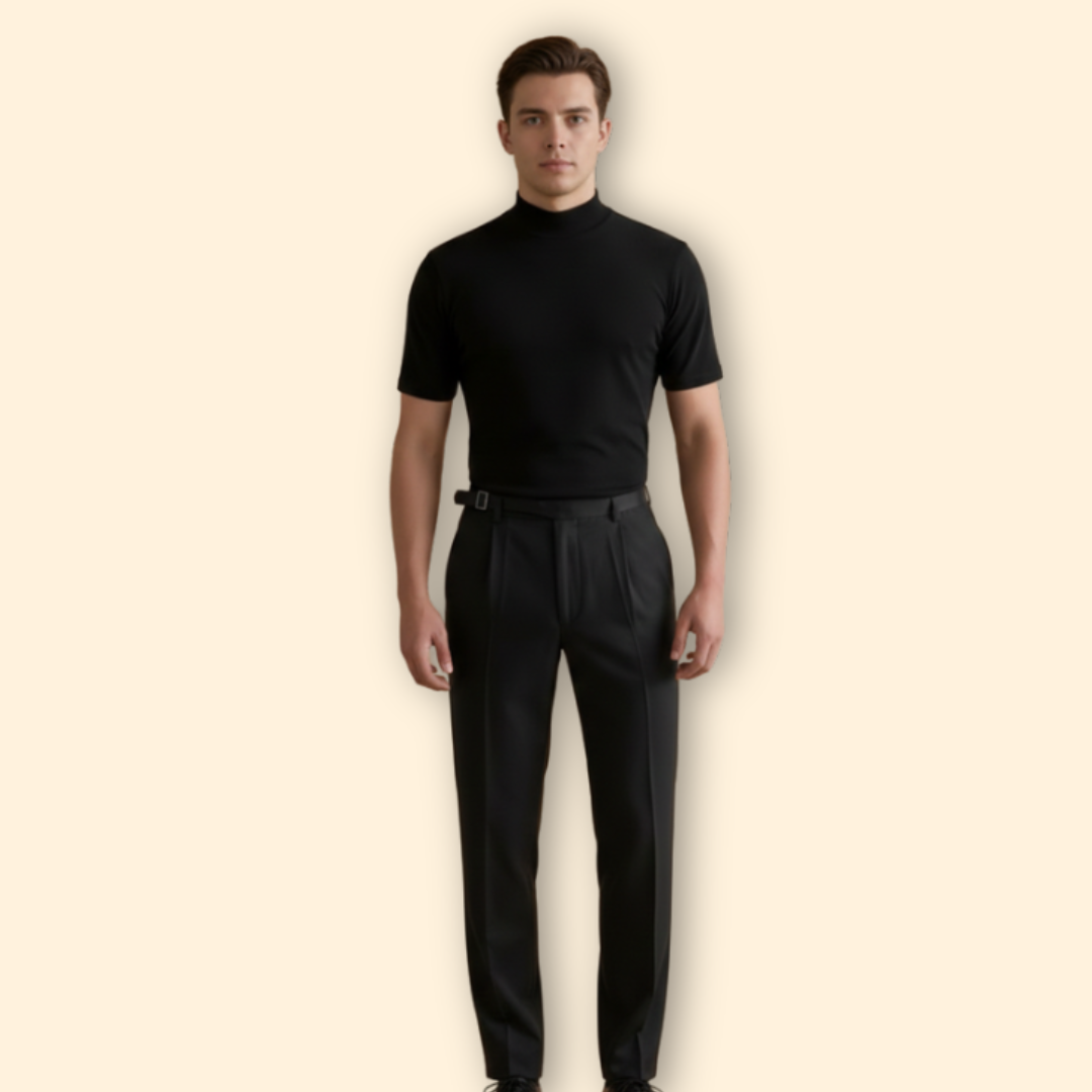 Clean Cut High Neck T Shirt