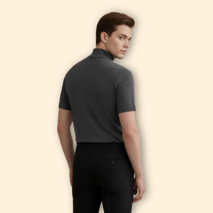 Clean Cut High Neck T Shirt