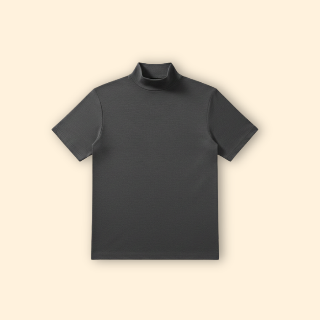 Clean Cut High Neck T Shirt