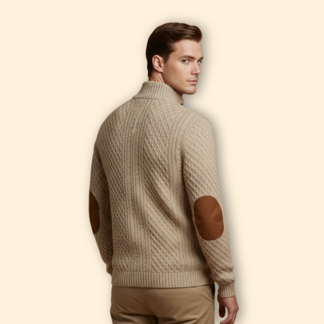 Men's Modern Button Knit Jumper