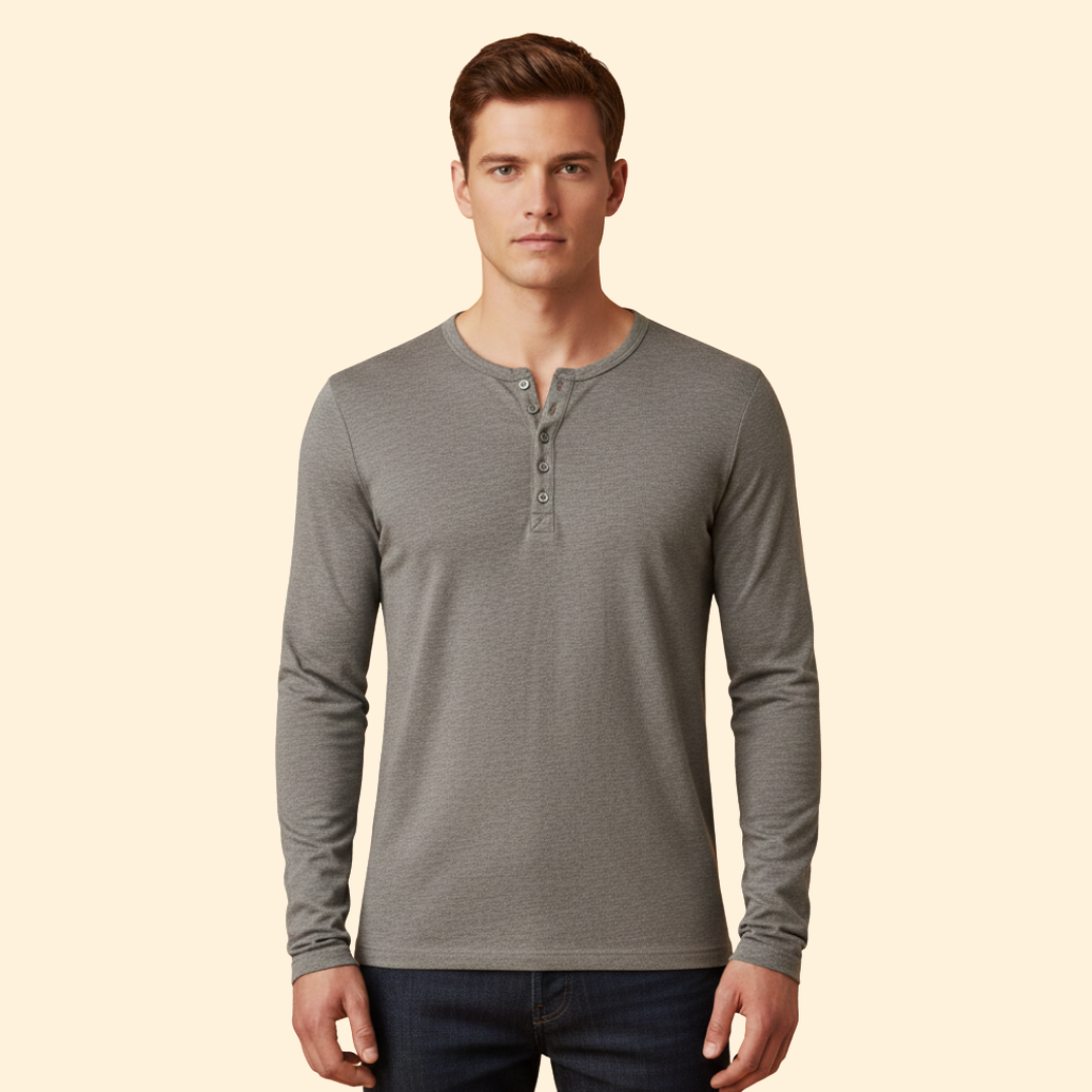 Men's Classic Long-Sleeve Henley