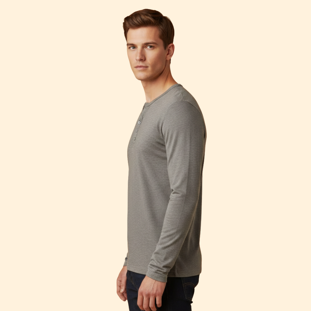 Men's Classic Long-Sleeve Henley