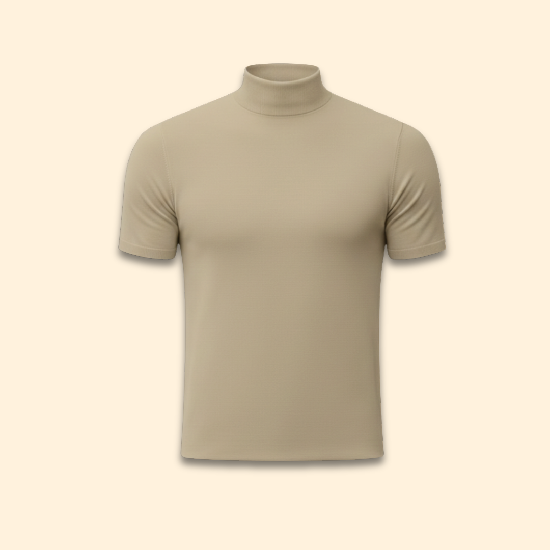 Men's Slim Fit Roll Neck Top