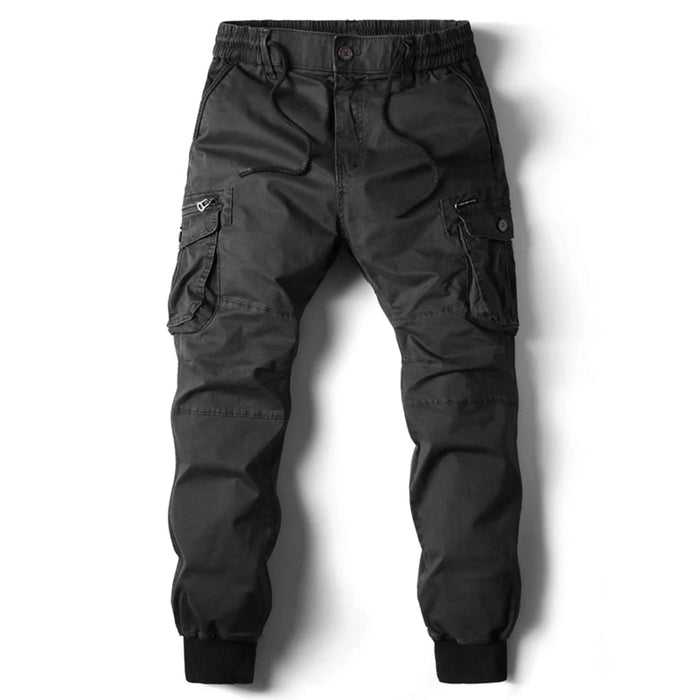 Men's Cargo Trousers Drawstring Waist Multi-Pocket