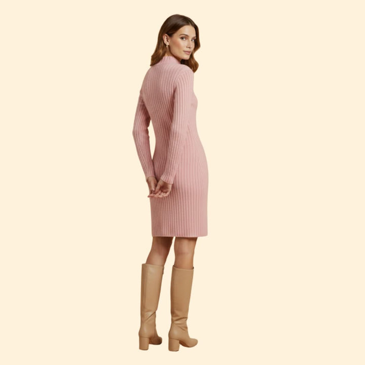 Women's Ribbed Knit Jumper Dress