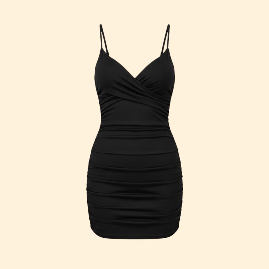 Women's Sleek V-Neck Bodycon Dress